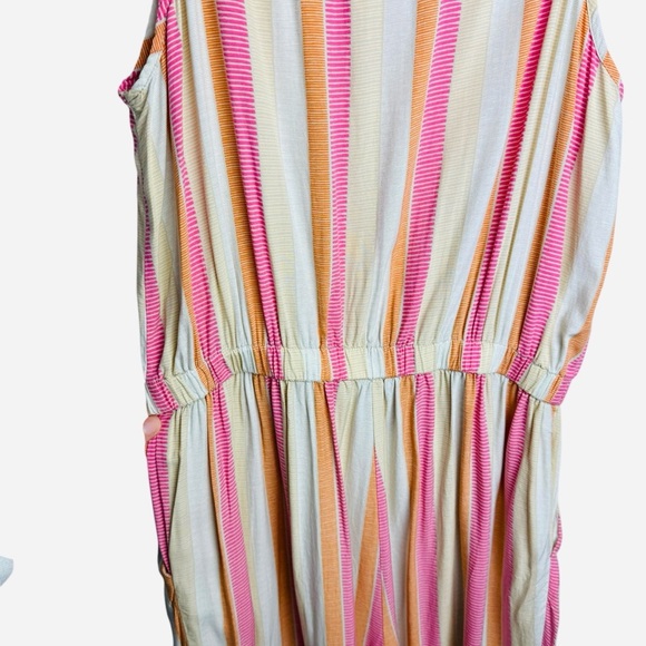 Matilda Jane Take A Chance Sleeveless Striped Jumpsuit Wide Leg Cropped Size S - Picture 9 of 10